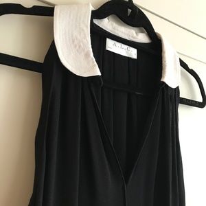 A.L.C. Black Tank with White Collar - Size XS